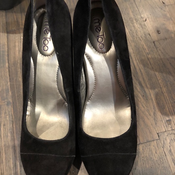 Me too black suede platform heels size 9 - Picture 2 of 3